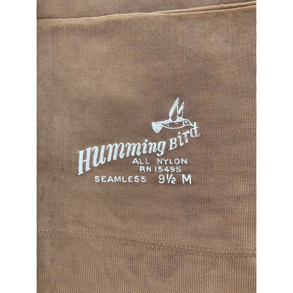 Vtg 1960s Oleg Cassini Humming Bird Stockings 9.5